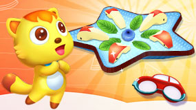 水果卡童谣_水果拼盘卡片_猫小帅水果拼盘